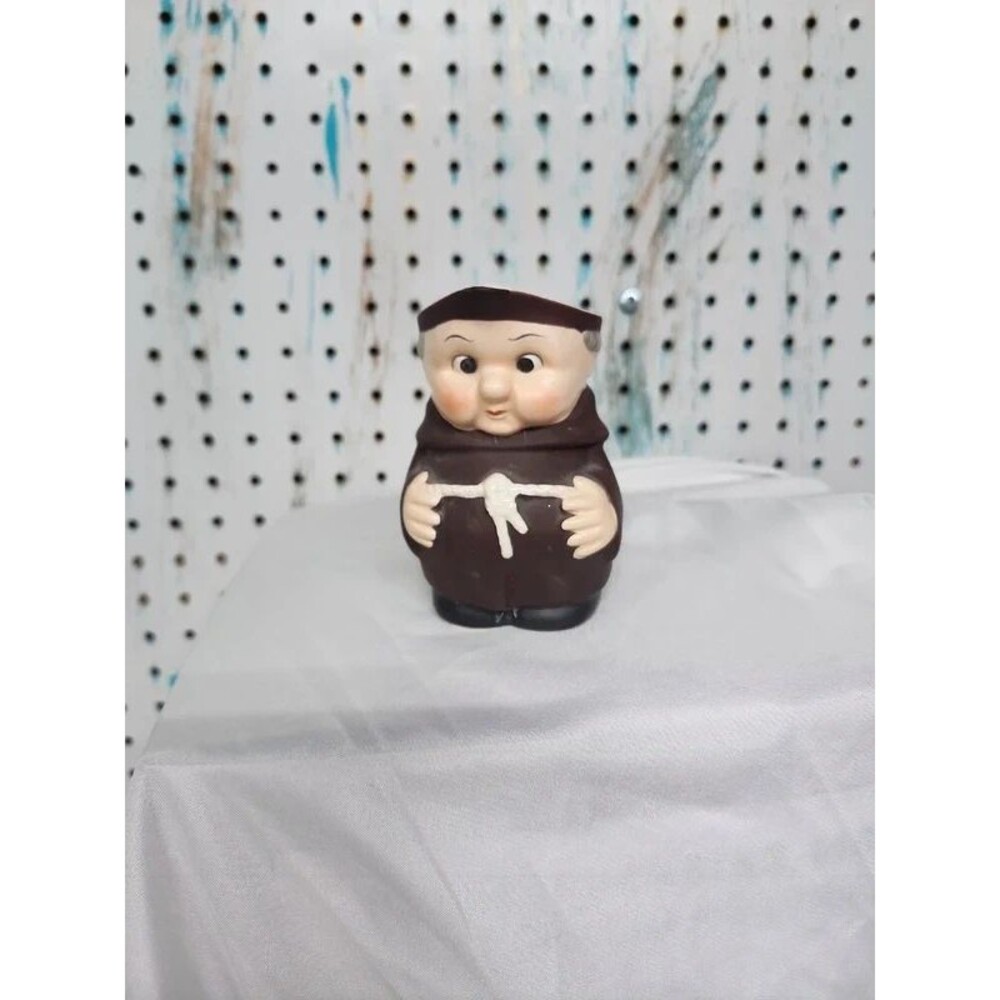 Friar monk creamer 4 inches tall unglazed by Goebel